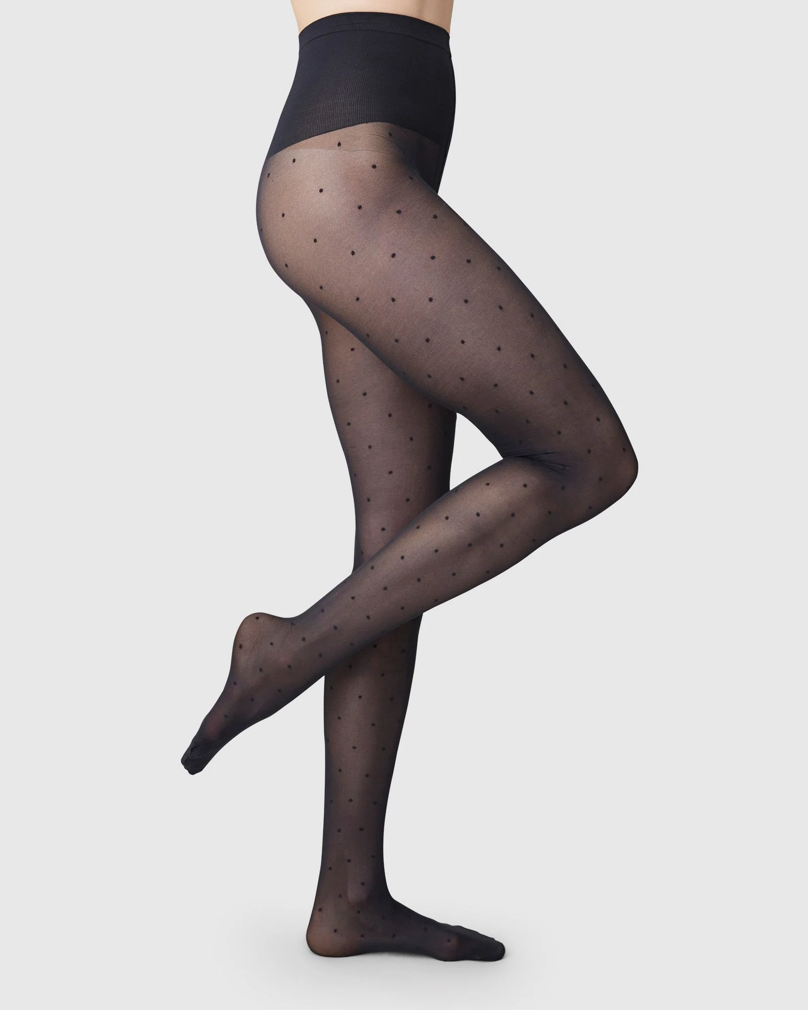 3-Pack Black Tights: Olivia, Svea & Doris - Image 3