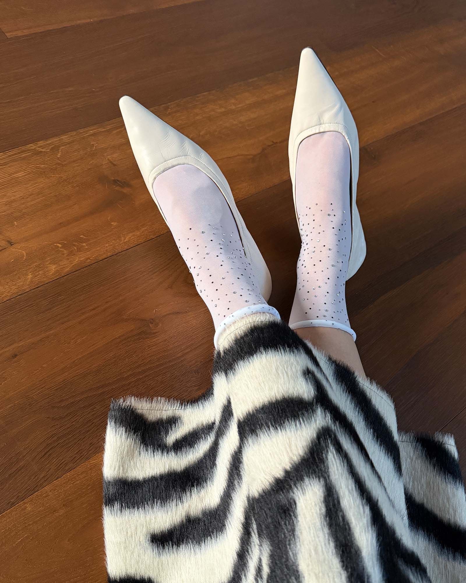 Pauline Rhinestone Socks - Image 2